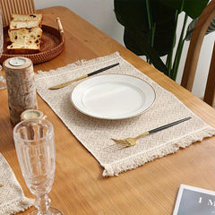 Jute Placemat With Tassel Wedding Party Dinner Table Mat