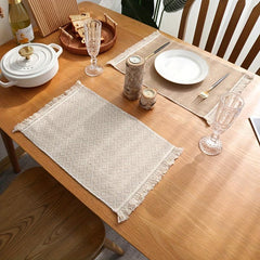 Jute Placemat With Tassel Wedding Party Dinner Table Mat