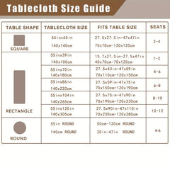 Waterproof Cotton Linen Tablecloth for Home Decor