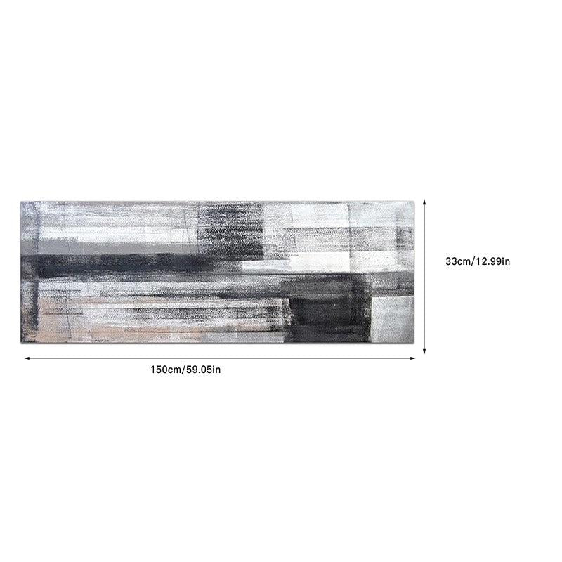 Gray Abstract Modern Table Runner Set, Washable Table Mat, Dining Table Decor