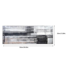 Gray Abstract Modern Table Runner Set, Washable Table Mat, Dining Table Decor