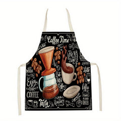 Hamburger Printed Linen Apron for Adults - Kitchen Supply