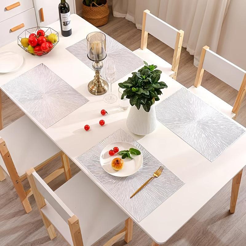 Plastic Placemat Firework Square Creative Table Mat Plate Background Pad