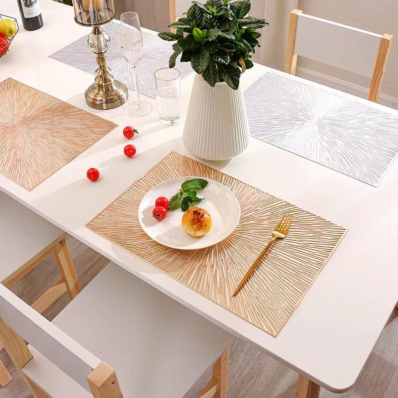 Plastic Placemat Firework Square Creative Table Mat Plate Background Pad