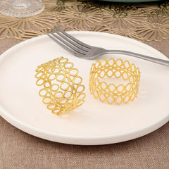 6pcs Hollow Napkin Rings for Table Decoration