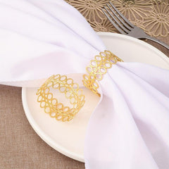 6pcs Hollow Napkin Rings for Table Decoration