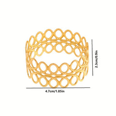 6pcs Hollow Napkin Rings for Table Decoration