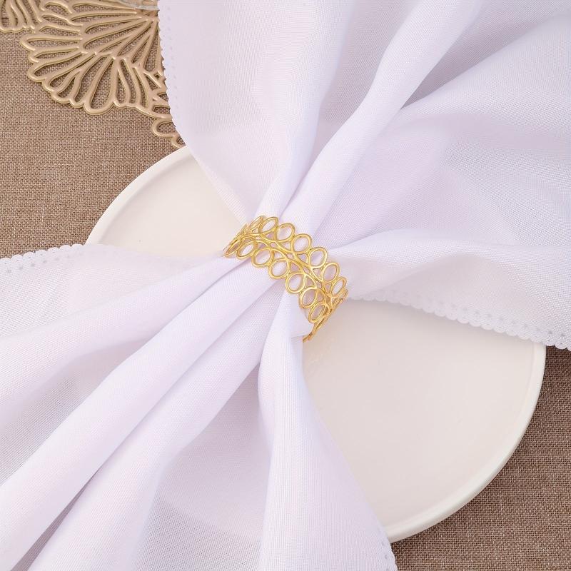 6pcs Hollow Napkin Rings for Table Decoration
