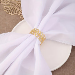 6pcs Hollow Napkin Rings for Table Decoration