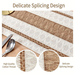 Macrame Table Runner Burlap Cream Beige Boho Tassels Wedding Bridal
