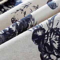 Vintage Orchid Flower Tablecloth Chinese Style Stain Resistant Waterproof