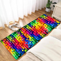 Colorful Bean Print Floor Mat Kitchen Bedroom Non-slip Rug