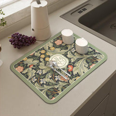 American Retro Dish Drying Mat Countertop Drainage Pad