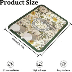 American Retro Dish Drying Mat Countertop Drainage Pad