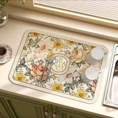 American Retro Dish Drying Mat Countertop Drainage Pad
