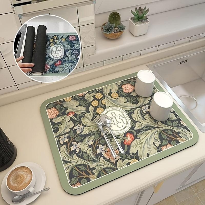 American Retro Dish Drying Mat Countertop Drainage Pad