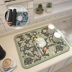 American Retro Dish Drying Mat Countertop Drainage Pad