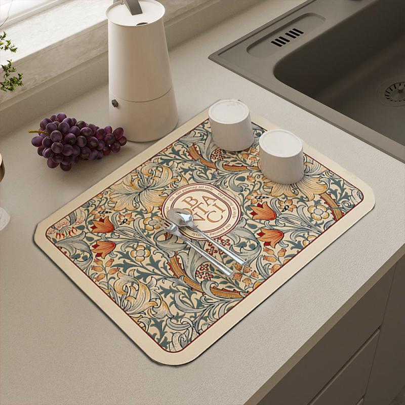 American Retro Dish Drying Mat Countertop Drainage Pad