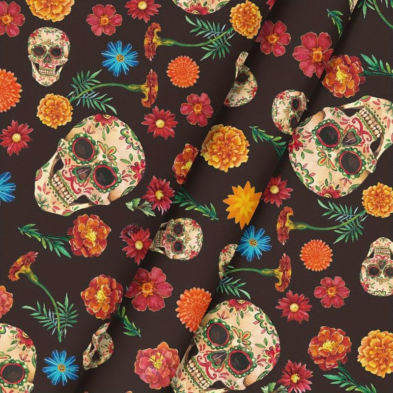 Colorful Skull Pattern Halloween Tablecloth