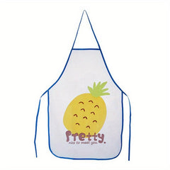 Fruit Printed Waterproof Cooking Apron Polyester Smooth Washable Oilproof Apron
