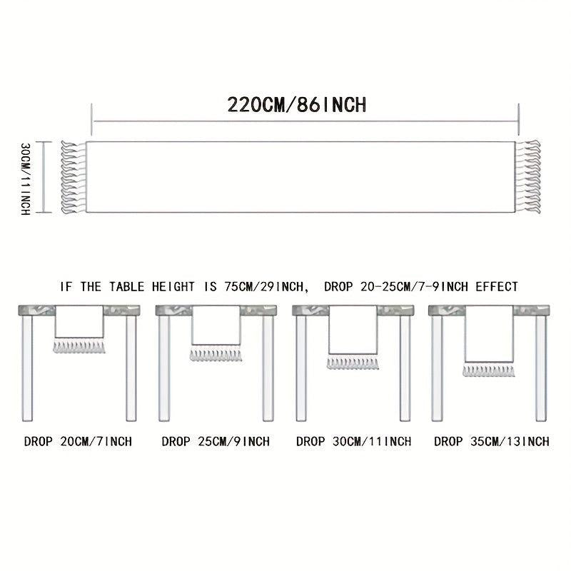 4pcs Farmhouse Style Table Runner Placemats Solid Table Cover Heat Insulation