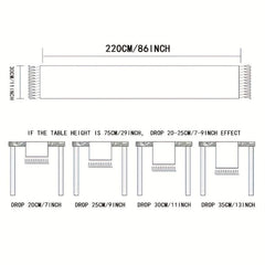 4pcs Farmhouse Style Table Runner Placemats Solid Table Cover Heat Insulation