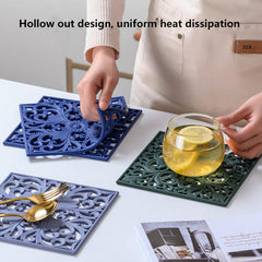 3pcs Silicone Square Mat Heat Proof Table Mat Kitchen Tableware Pad