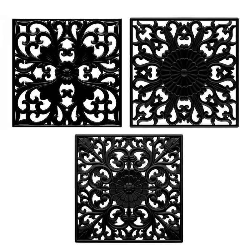 3pcs Silicone Square Mat Heat Proof Table Mat Kitchen Tableware Pad
