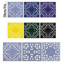 3pcs Silicone Square Mat Heat Proof Table Mat Kitchen Tableware Pad