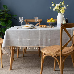 Farmhouse Rectangular Tablecloth for Dining Picnic Buffet Holiday Dinner
