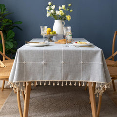 Farmhouse Rectangular Tablecloth for Dining Picnic Buffet Holiday Dinner