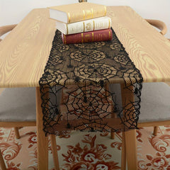 Halloween Lace Table Runner Ghost Decoration Dark Style