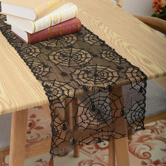 Halloween Lace Table Runner Ghost Decoration Dark Style