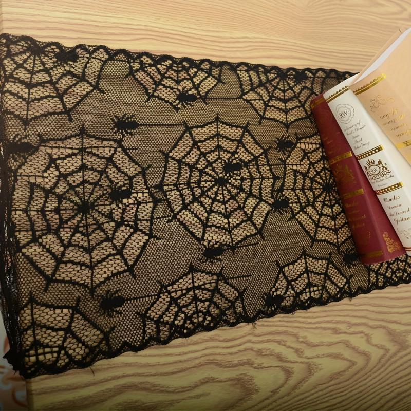 Halloween Lace Table Runner Ghost Decoration Dark Style