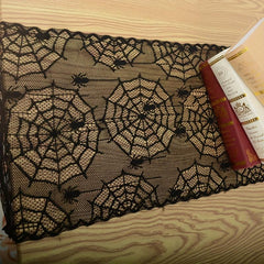 Halloween Lace Table Runner Ghost Decoration Dark Style