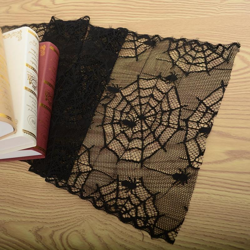 Halloween Lace Table Runner Ghost Decoration Dark Style