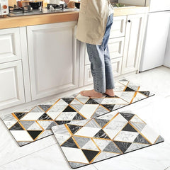 1PC Leather Kitchen Rug Cushioned Anti Fatigue Mat Non Slip Standing Memory Foam