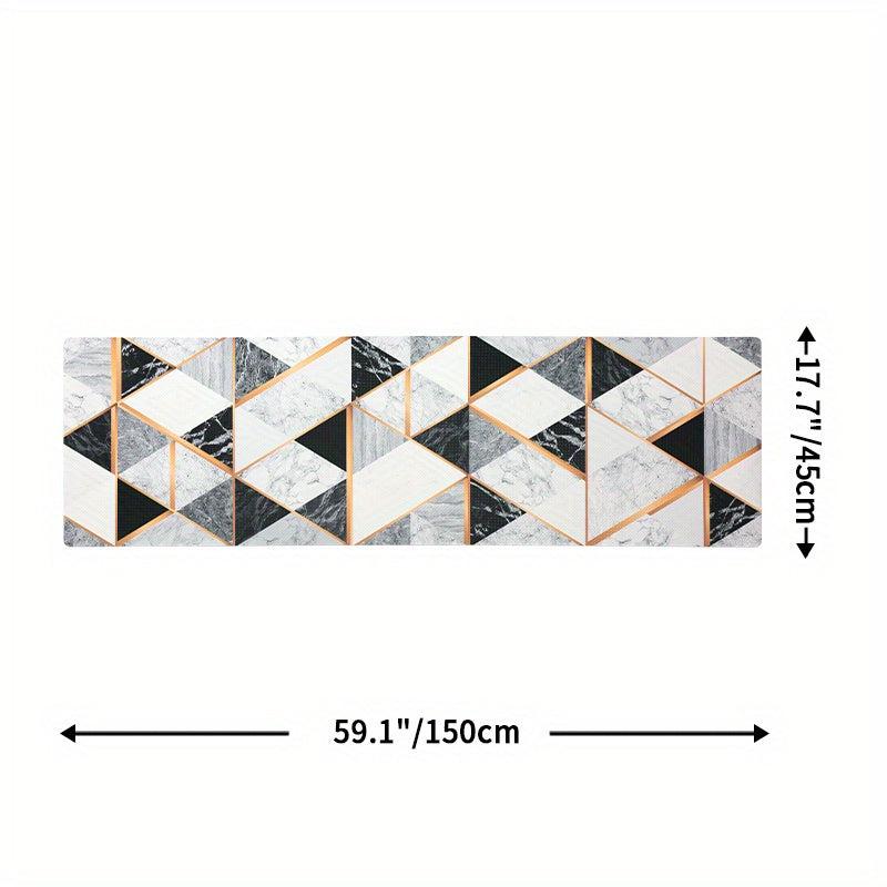 1PC Leather Kitchen Rug Cushioned Anti Fatigue Mat Non Slip Standing Memory Foam