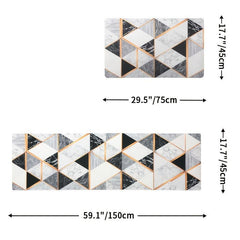 1PC Leather Kitchen Rug Cushioned Anti Fatigue Mat Non Slip Standing Memory Foam