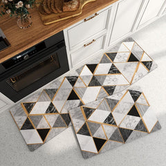 1PC Leather Kitchen Rug Cushioned Anti Fatigue Mat Non Slip Standing Memory Foam