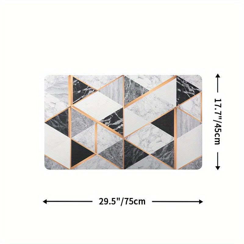 1PC Leather Kitchen Rug Cushioned Anti Fatigue Mat Non Slip Standing Memory Foam