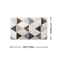 1PC Leather Kitchen Rug Cushioned Anti Fatigue Mat Non Slip Standing Memory Foam