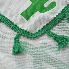 Waterproof Cactus Pattern Polyester Tablecloth Rectangle Style Table Cover