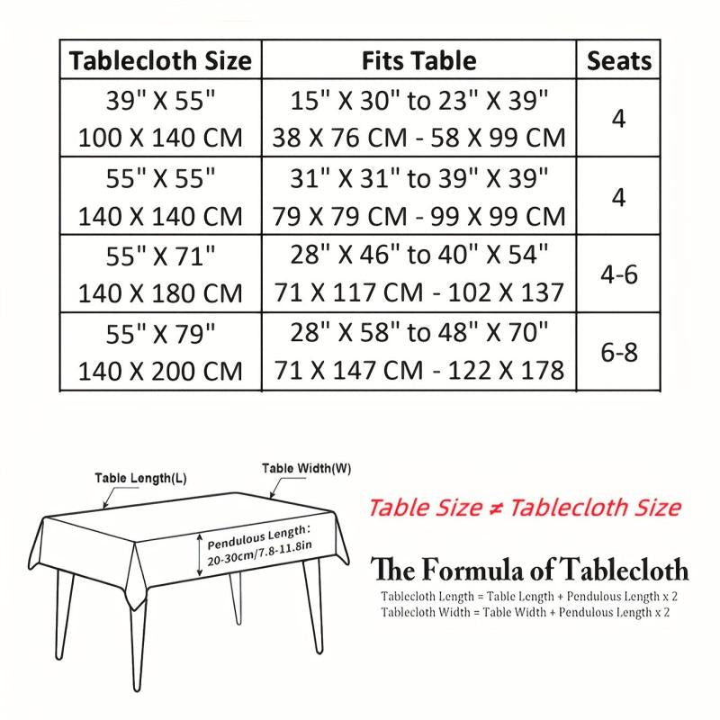 Waterproof Cactus Pattern Polyester Tablecloth Rectangle Style Table Cover