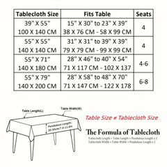 Waterproof Cactus Pattern Polyester Tablecloth Rectangle Style Table Cover