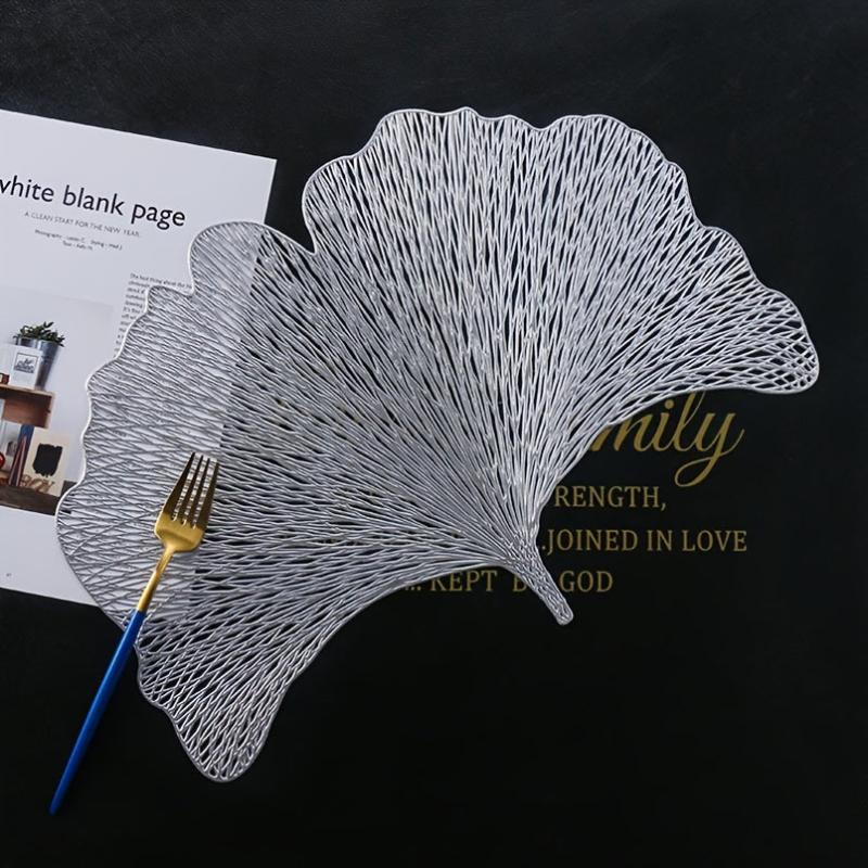 European Style Ginkgo Leaf PVC Kitchen Placemat