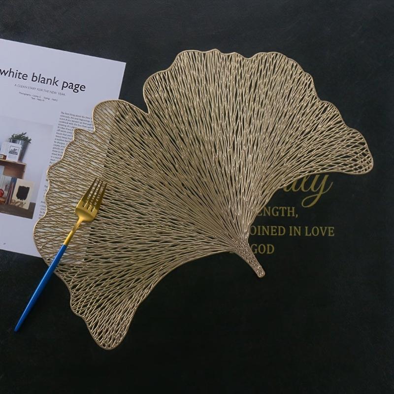 European Style Ginkgo Leaf PVC Kitchen Placemat