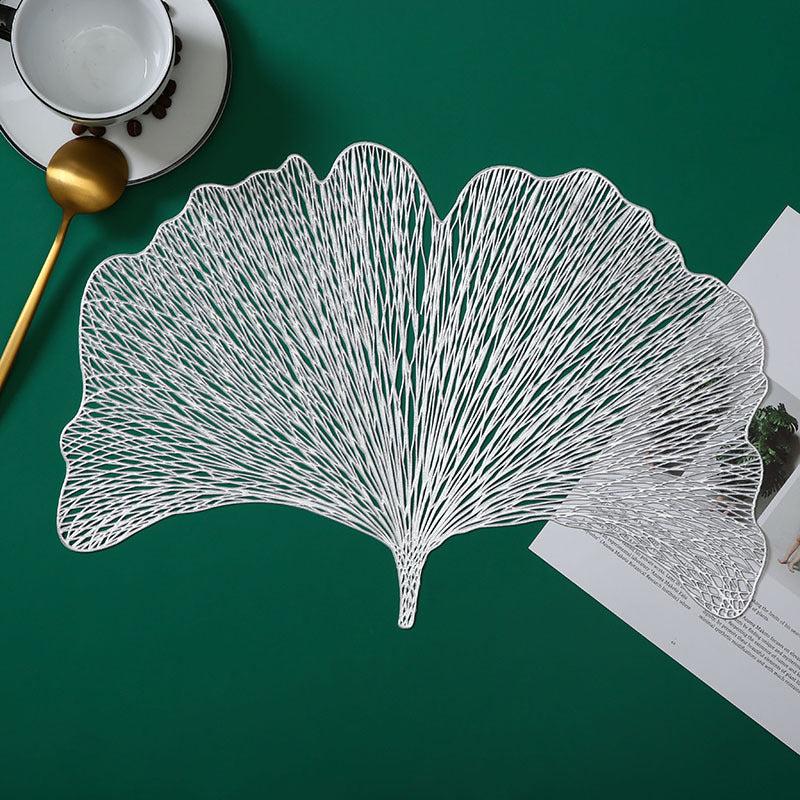 European Style Ginkgo Leaf PVC Kitchen Placemat