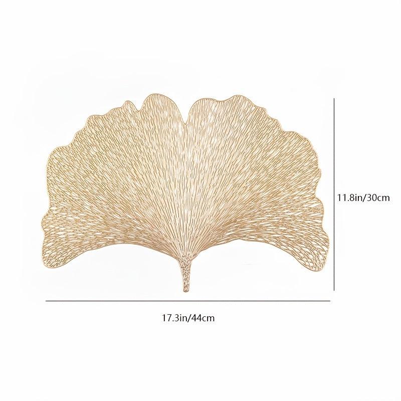 European Style Ginkgo Leaf PVC Kitchen Placemat