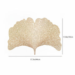 European Style Ginkgo Leaf PVC Kitchen Placemat